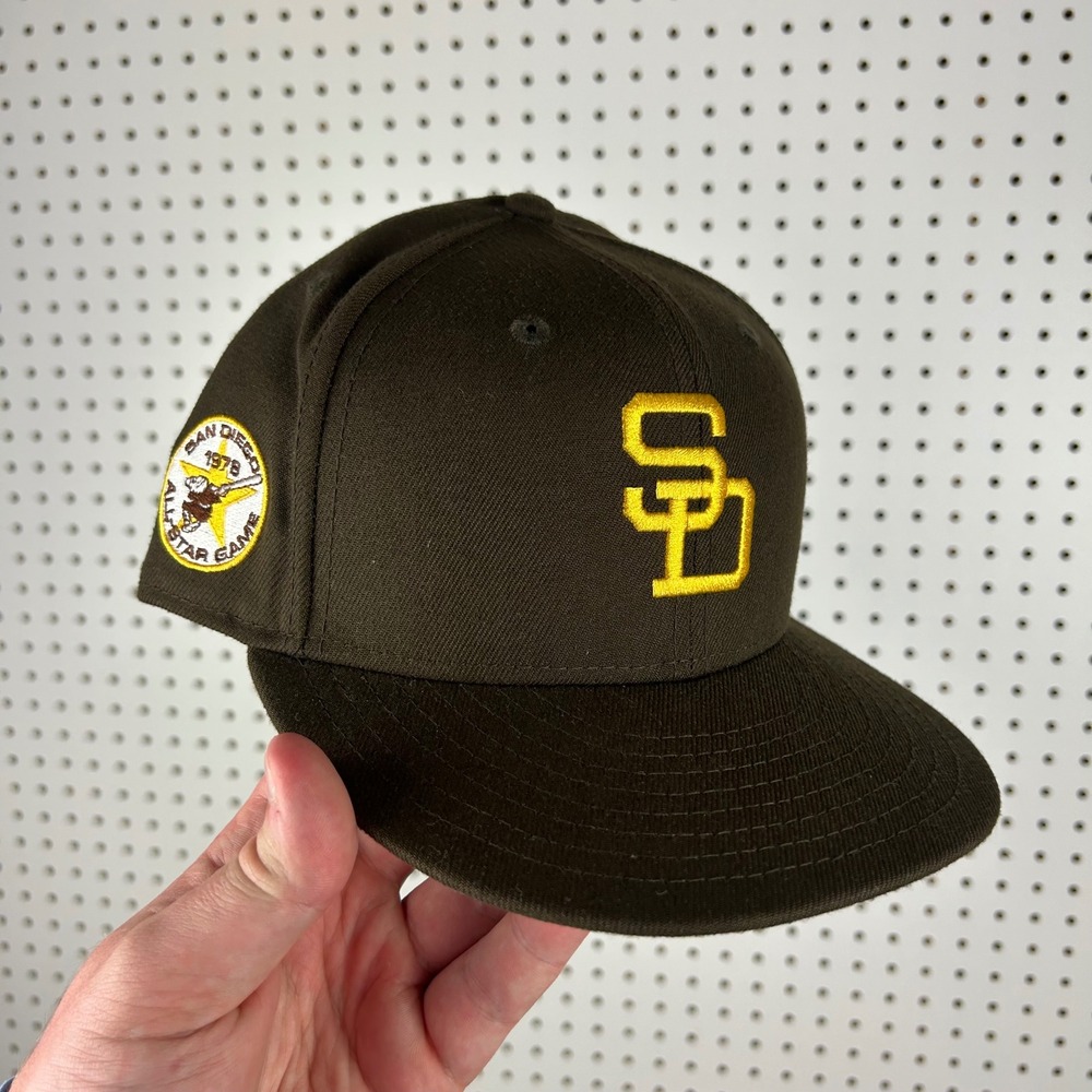 San Diego Padres 1978 All Star Game Patch Hat Brown 7 3/4 New Era 59FIFTY Fitted